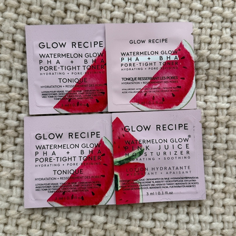 5/25✨watermelon glow pore tight toner glow recipe 4 samples